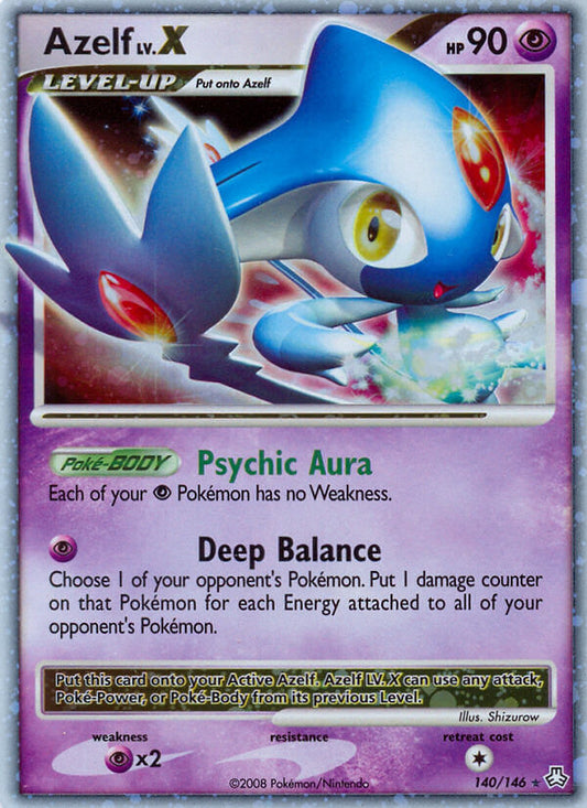 Azelf LV.X | Legends Awakened | Diamond & Pearl | 140/146 | New Mint | Rare Holo LV.X