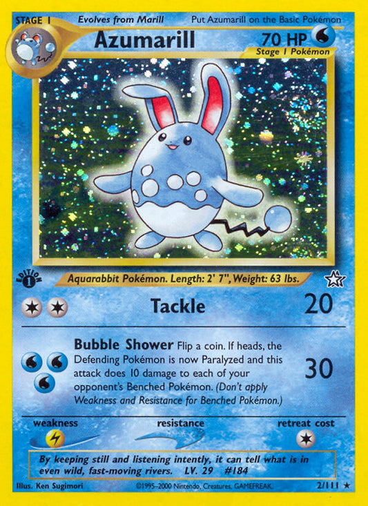 Azumarill | Neo Genesis | Neo | 2/111 | New Mint | Rare Holo