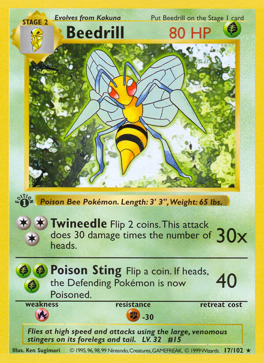 Beedrill | Base Set | Classic | 17/102 | New Mint | Rare