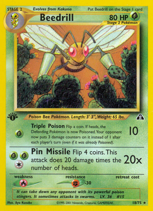 Beedrill | Neo Discovery | Neo | 18/75 | New Mint | Rare
