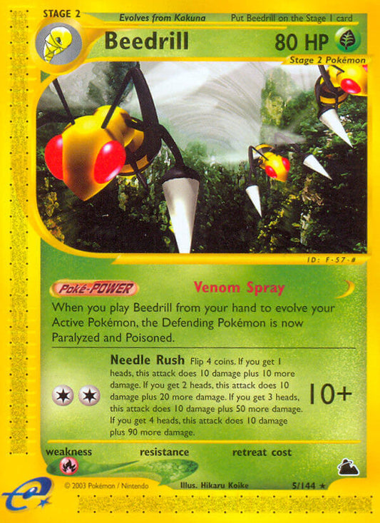 Beedrill | Skyridge | E-Card | 5/144 | New Mint | Rare