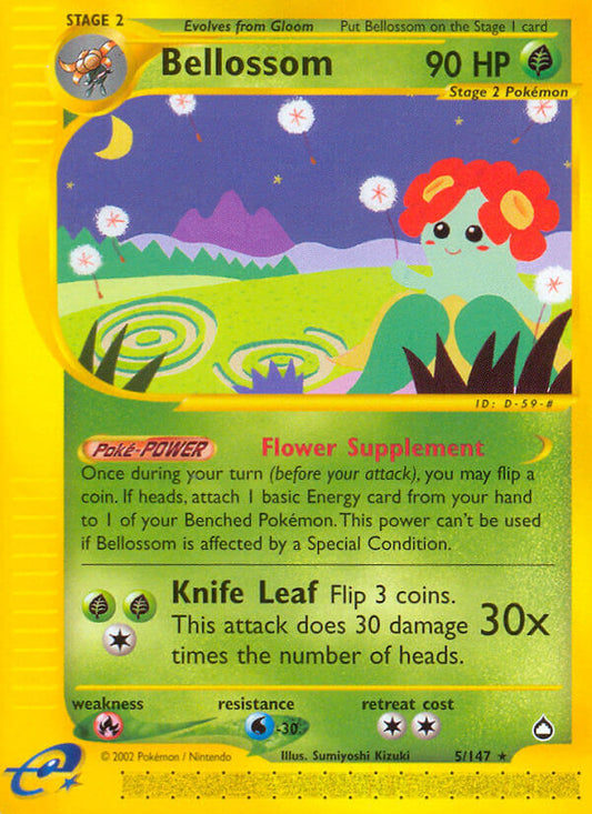 Bellossom | Aquapolis | E-Card | 5/147 | New Mint | Rare