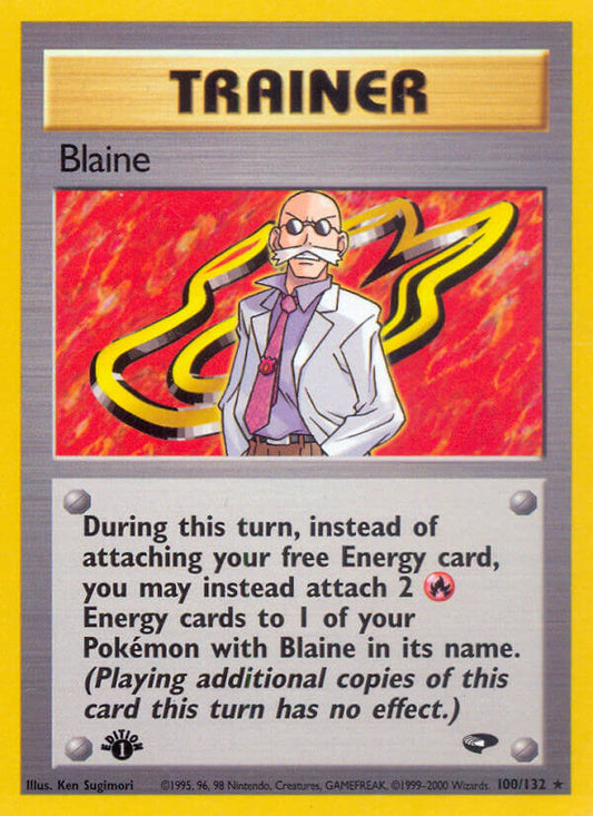 Blaine | Gym Challenge | Gym | 100/132 | New Mint | Rare