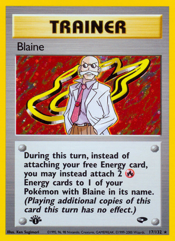 Blaine | Gym Challenge | Gym | 17/132 | New Mint | Rare Holo