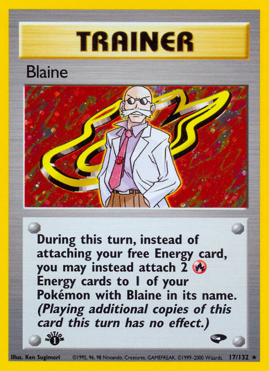 Blaine | Gym Challenge | Gym | 17/132 | New Mint | Rare Holo