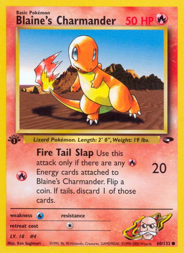 Blaine’s Charmander | Gym Challenge | Gym | 60/132 | New Mint | Common