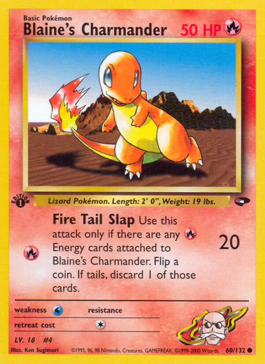 Blaine’s Charmander | Gym Challenge | Gym | 60/132 | New Mint | Common