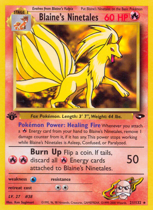 Blaine’s Ninetales | Gym Challenge | Gym | 21/132 | New Mint | Rare