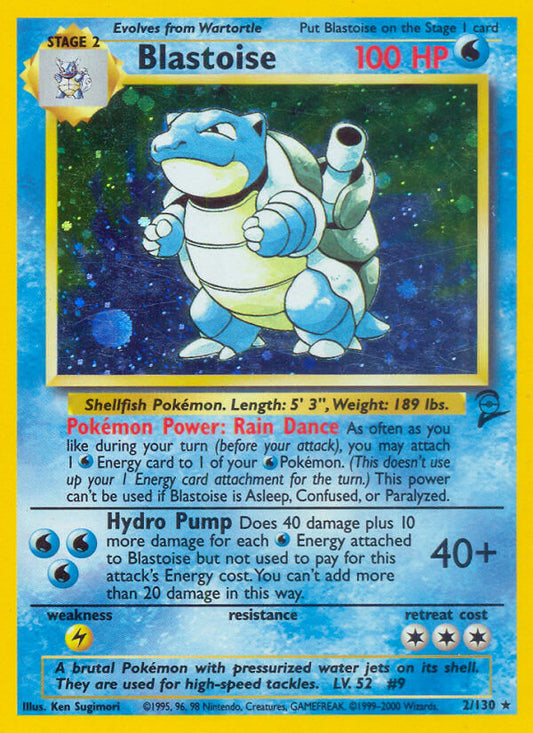 Blastoise | Base Set 2 | Classic | 2/130 | New Mint | Rare Holo
