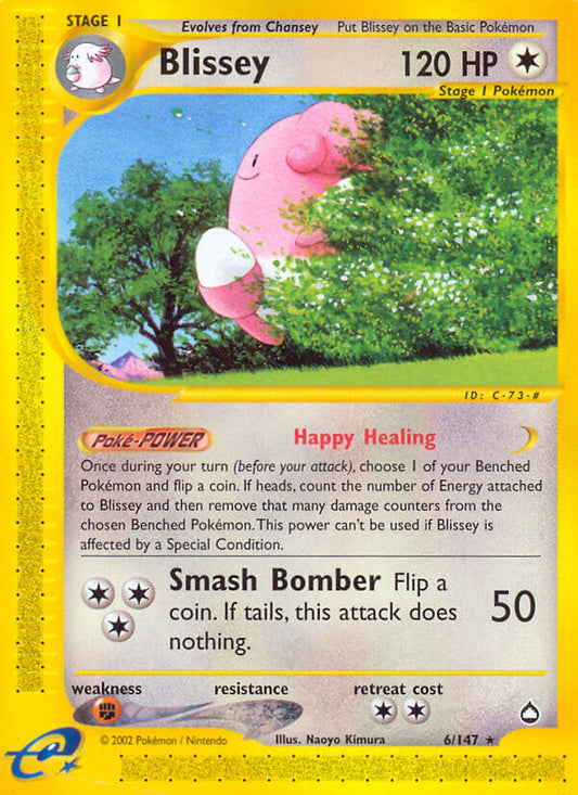 Blissey | Aquapolis | E-Card | 6/147 | New Mint | Rare