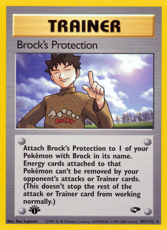 Brock’s Protection | Gym Challenge | Gym | 101/132 | New Mint | Rare
