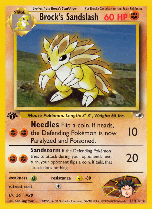 Brock’s Sandslash | Gym Heroes | Gym | 23/132 | New Mint | Rare