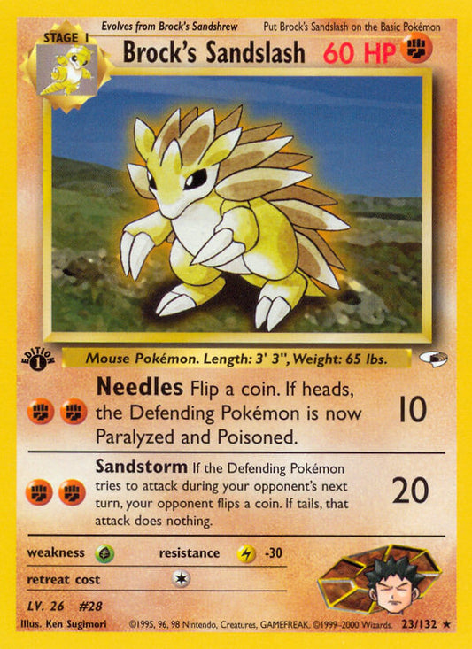 Brock’s Sandslash | Gym Heroes | Gym | 23/132 | New Mint | Rare