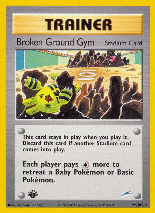 Broken Ground Gym | Neo Destiny | Neo | 92/105 | New Mint | Rare
