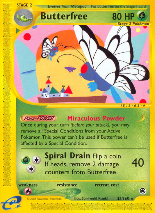 Butterfree | Expedition | E-Card | 38/165 | New Mint | Rare