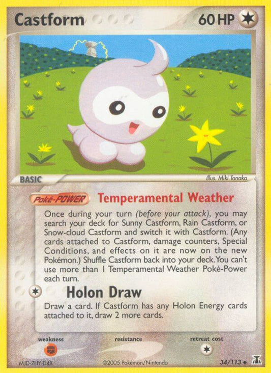 Castform | Delta Species | EX | 34/113 | New Mint | Uncommon