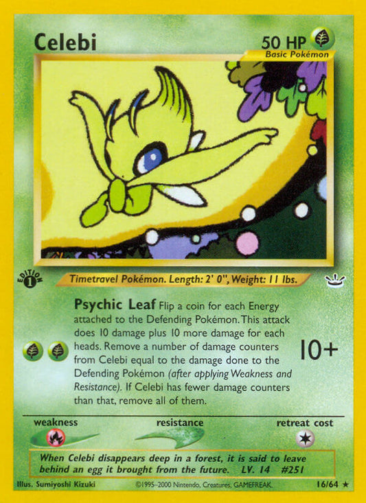 Celebi | Neo Revelation | Neo | 16/64 | New Mint | Rare