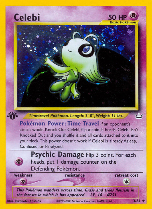 Celebi | Neo Revelation | Neo | 3/64 | New Mint | Rare Holo