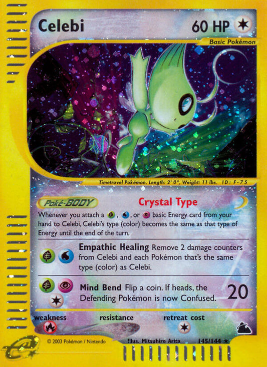 Celebi | Skyridge | E-Card | 145/144 | New Mint | Rare Secret