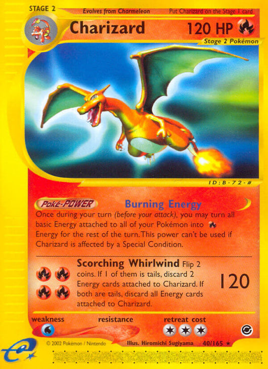 Charizard | Expedition | E-Card | 40/165 | New Mint | Rare