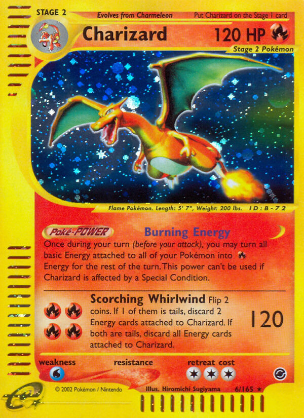 Charizard | Expedition | E-Card | 6/165 | New Mint | Rare Holo