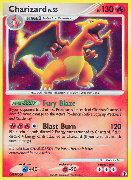 Charizard | Secret Wonders | Diamond & Pearl | 3/132 | New Mint | Rare Holo