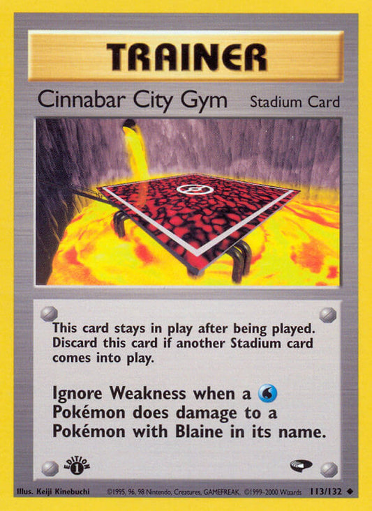 Cinnabar City Gym | Gym Challenge | Gym | 113/132 | New Mint | Uncommon