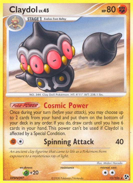 Claydol | Great Encounters | Diamond & Pearl | 15/106 | New Mint | Rare