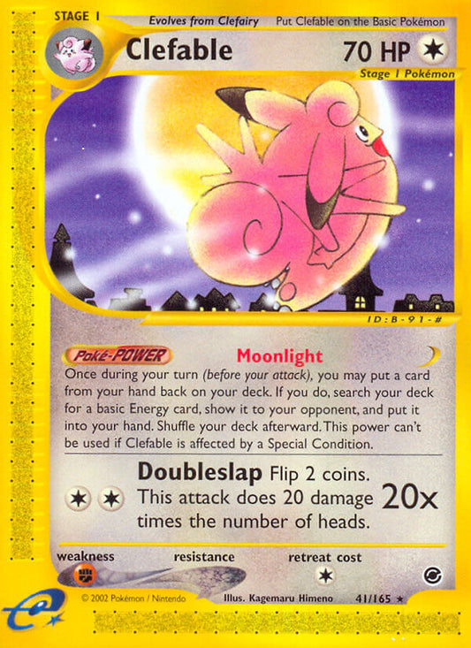 Clefable | Expedition | E-Card | 41/165 | New Mint | Rare