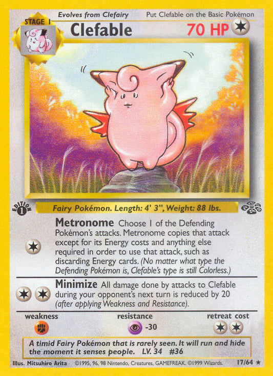 Clefable | Jungle | Classic | 17/64 | New Mint | Rare