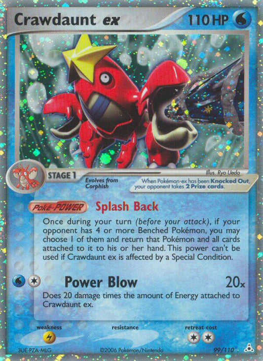 Crawdaunt ex | Holon Phantoms | EX | 99/110 | New Mint | Rare Holo ex