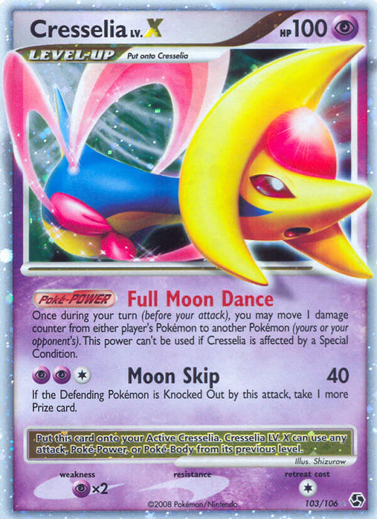 Cresselia LV.X | Great Encounters | Diamond & Pearl | 103/106 | New Mint | Rare Holo LV.X