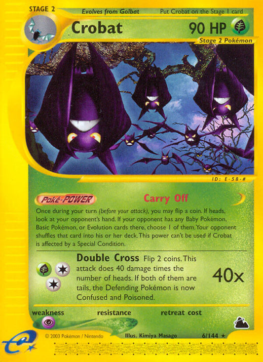 Crobat | Skyridge | E-Card | 6/144 | New Mint | Rare