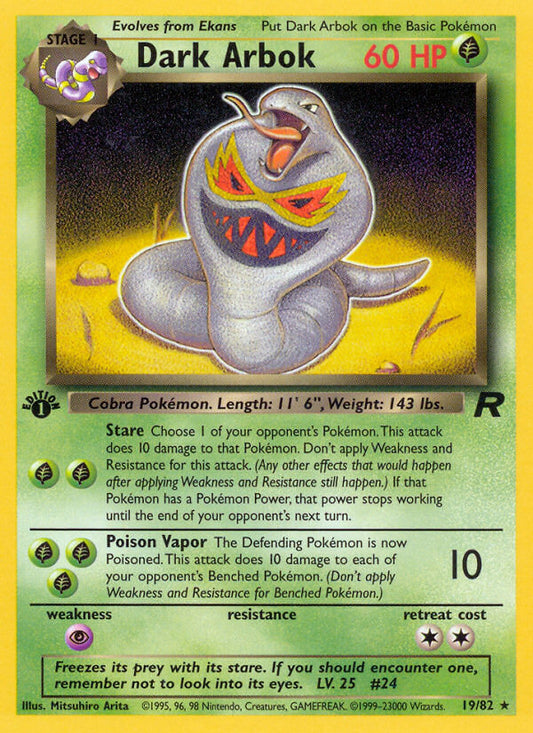 Dark Arbok | Team Rocket | Classic | 19/82 | New Mint | Rare