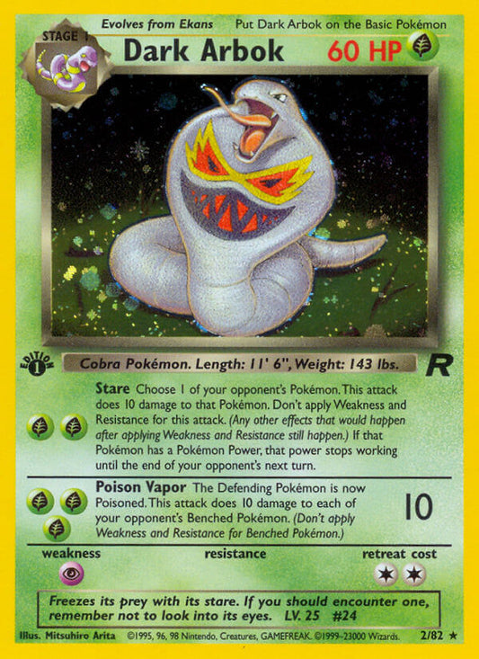 Dark Arbok | Team Rocket | Classic | 2/82 | New Mint | Rare Holo