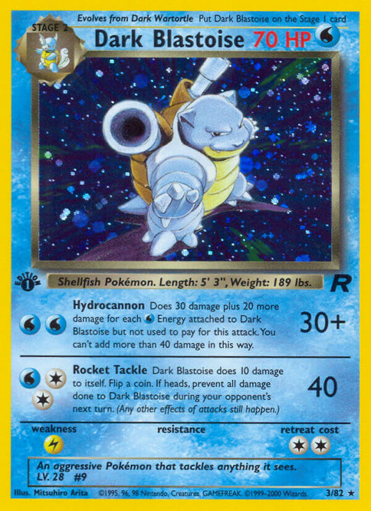 Dark Blastoise | Team Rocket | Classic | 3/82 | New Mint | Rare Holo