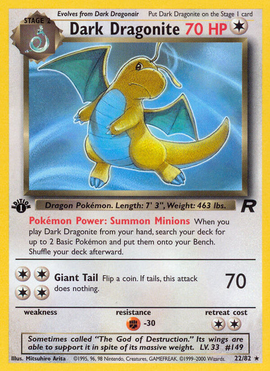 Dark Dragonite | Team Rocket | Classic | 22/82 | New Mint | Rare