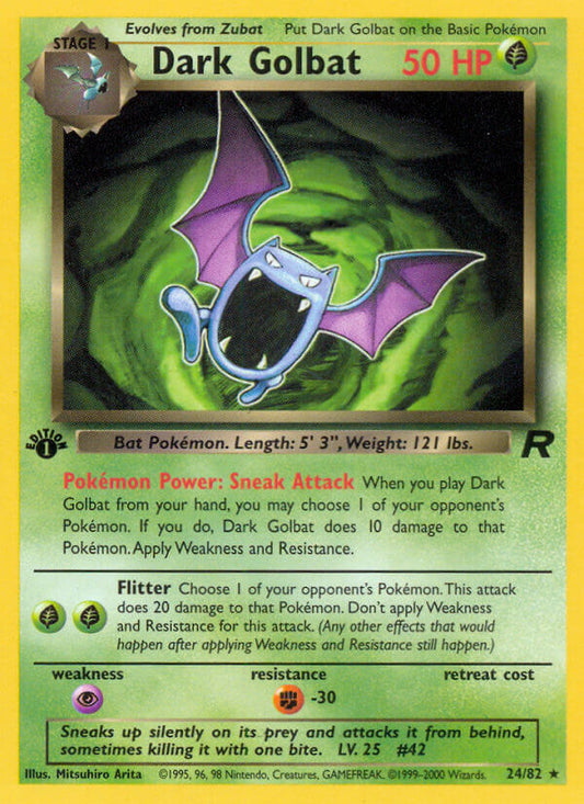 Dark Golbat | Team Rocket | Classic | 24/82 | New Mint | Rare