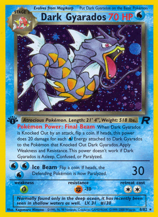 Dark Gyarados | Team Rocket | Classic | 8/82 | New Mint | Rare Holo