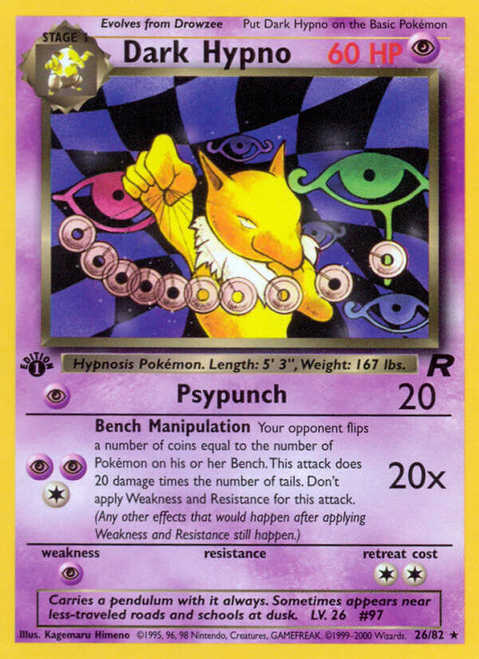 Dark Hypno | Team Rocket | Classic | 26/82 | New Mint | Rare