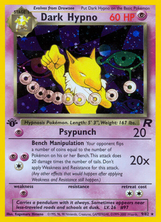 Dark Hypno | Team Rocket | Classic | 9/82 | New Mint | Rare Holo