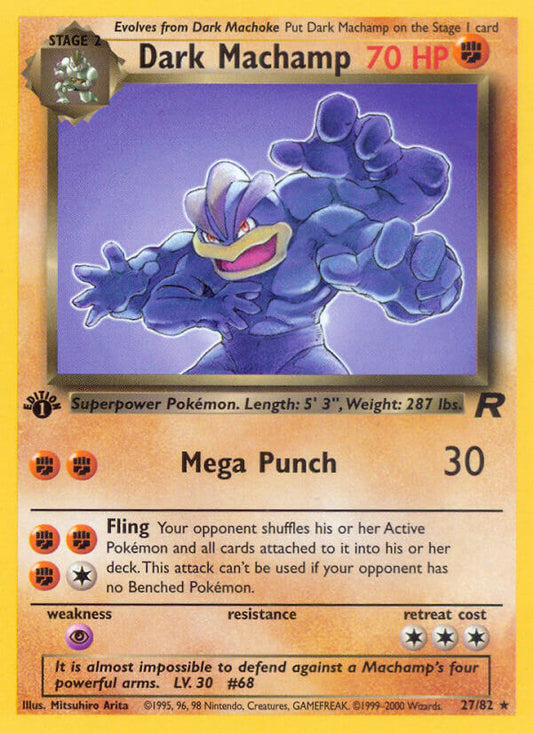 Dark Machamp | Team Rocket | Classic | 27/82 | New Mint | Rare