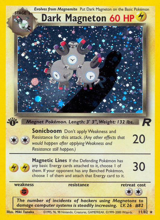 Dark Magneton | Team Rocket | Classic | 11/82 | New Mint | Rare Holo