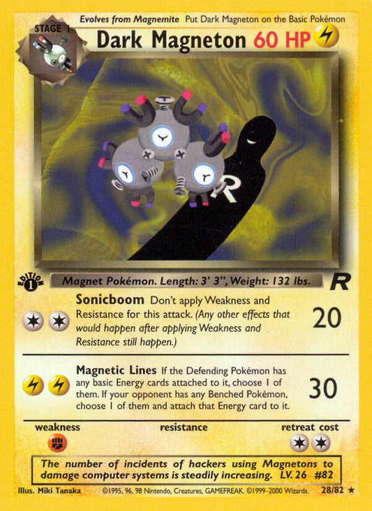 Dark Magneton | Team Rocket | Classic | 28/82 | New Mint | Rare