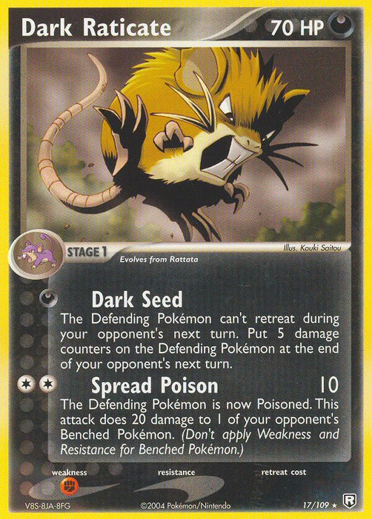 Dark Raticate | Team Rocket Returns | EX | 17/109 | New Mint | Rare