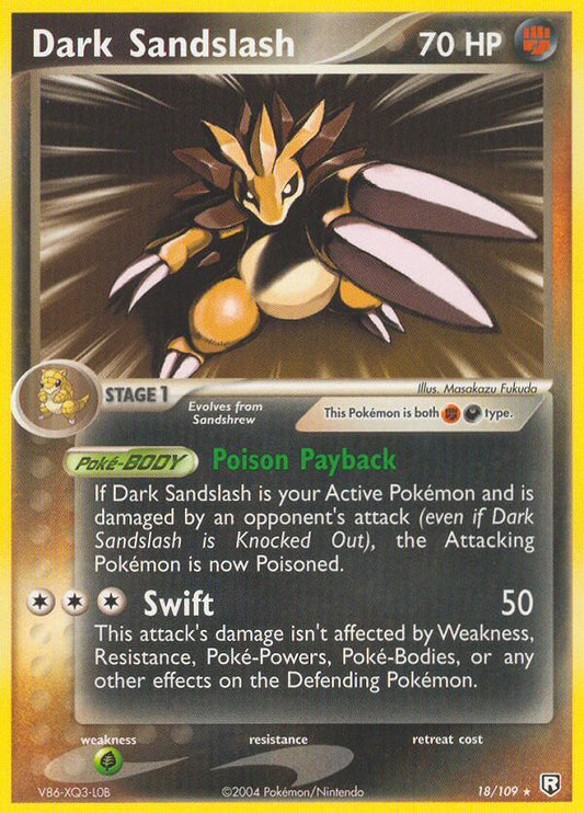 Dark Sandslash | Team Rocket Returns | EX | 18/109 | New Mint | Rare