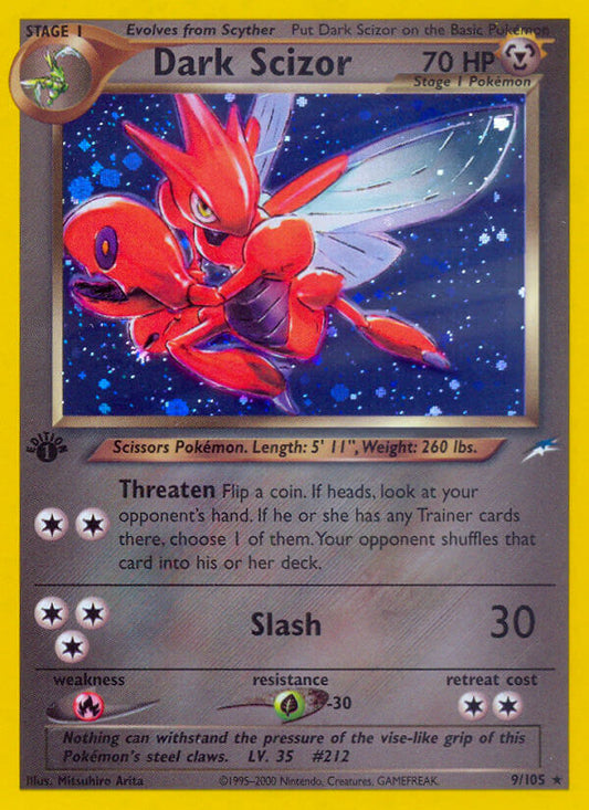 Dark Scizor | Neo Destiny | Neo | 9/105 | New Mint | Rare Holo