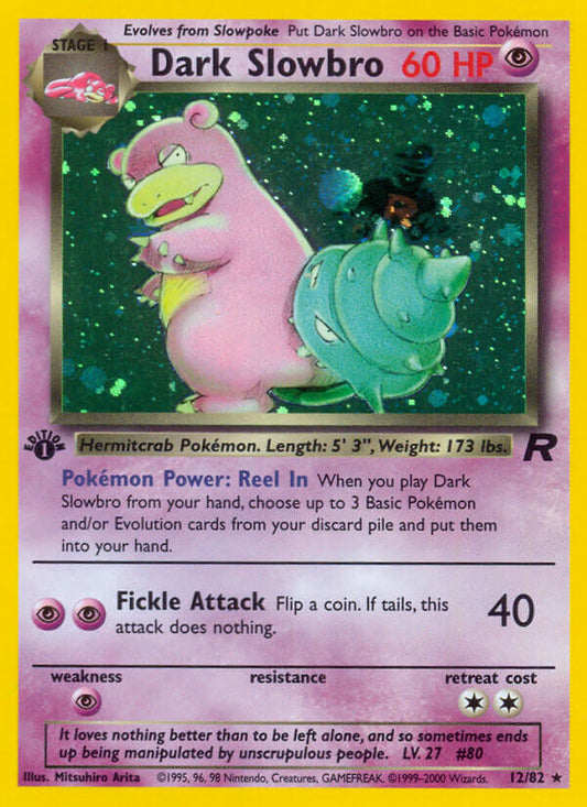 Dark Slowbro | Team Rocket | Classic | 12/82 | New Mint | Rare Holo
