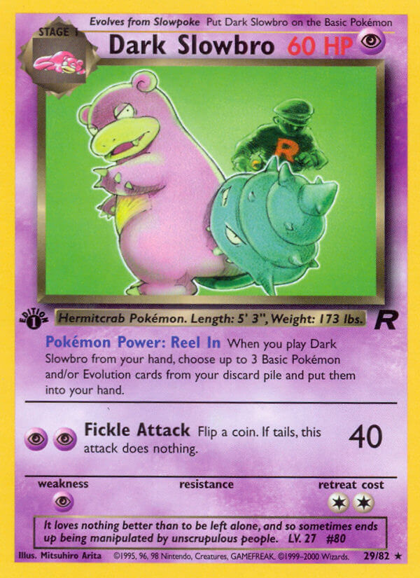 Dark Slowbro | Team Rocket | Classic | 29/82 | New Mint | Rare