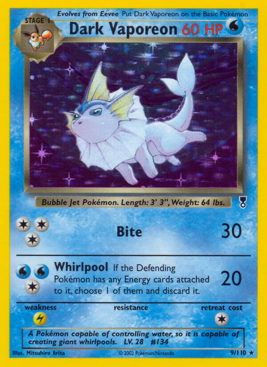Dark Vaporeon | Legendary Collection | Other | 9/110 | New Mint | Rare Holo